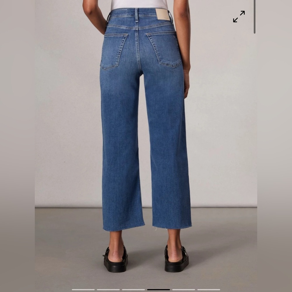 Rag & Bone Epic Andi High Rise Ankle Wide Jeans in Scout Size 28 Cropped Stretch - Picture 9 of 16